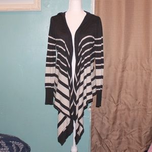 N2U Striped Hooded Cardigan